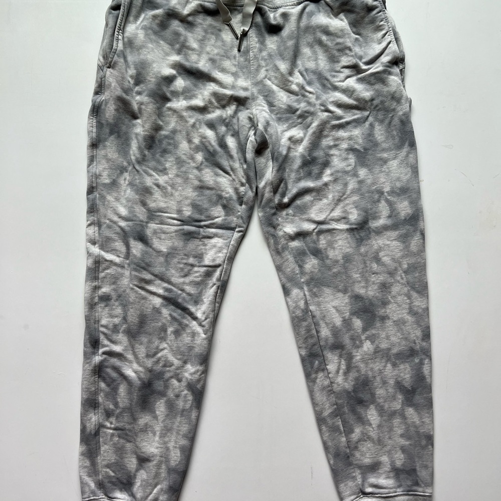 Athleta Straight Joggers Gray tie dyed.
